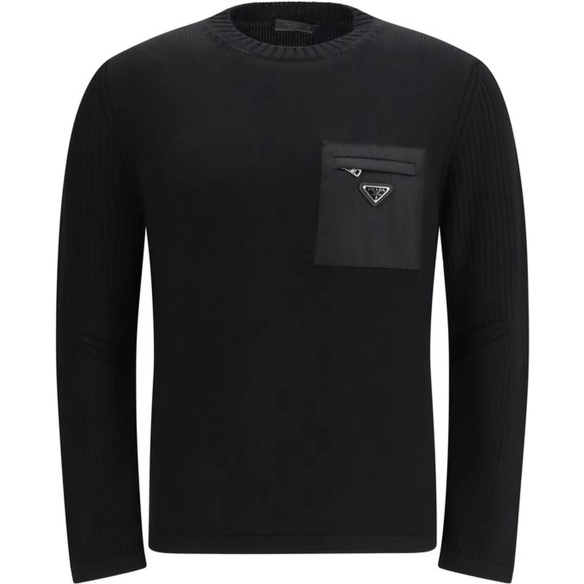 Black Fleece Wool Sweatshirt
