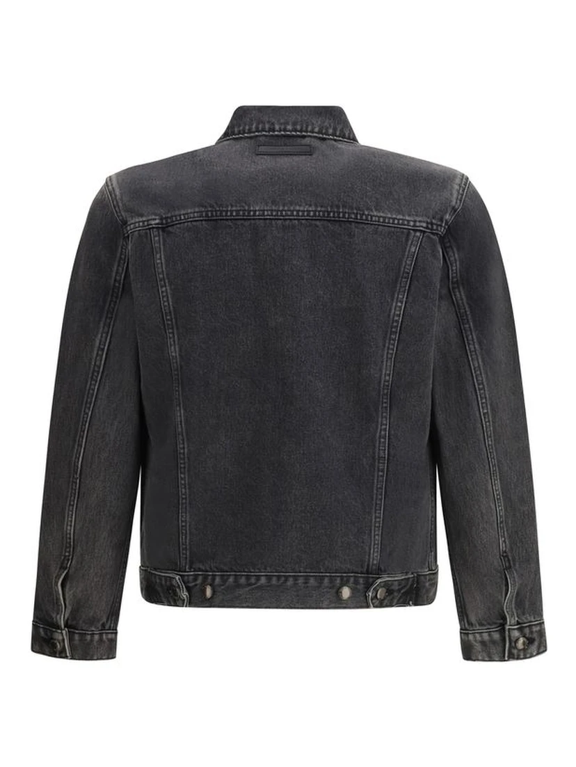 Gray Cotton Denim Jacket