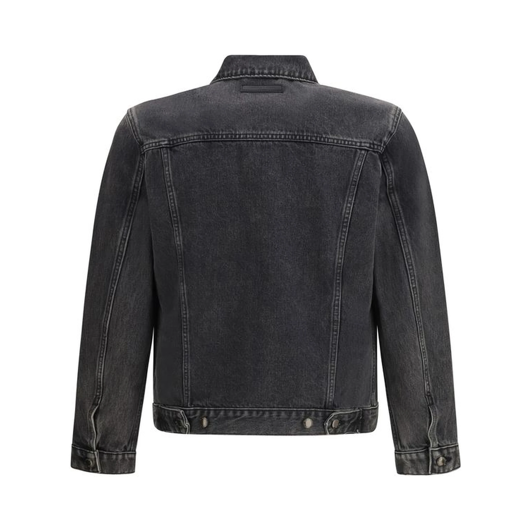 Gray Cotton Denim Jacket