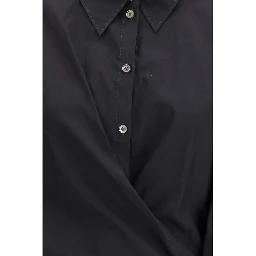 Black Cotton Dress Shirt