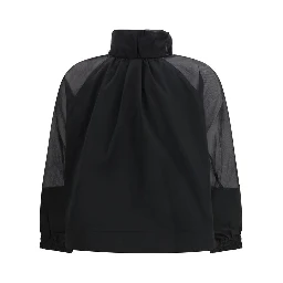 جاكيت خارجي من البوليستر الأسود