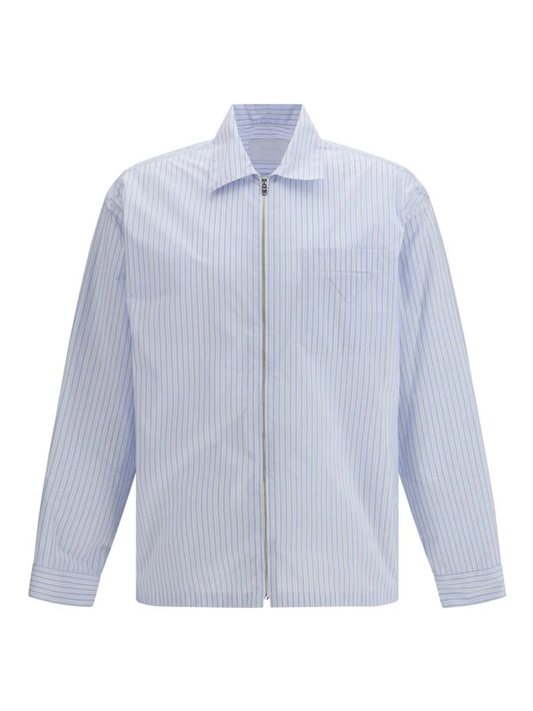 Blue Polyamide Pattern Shirt