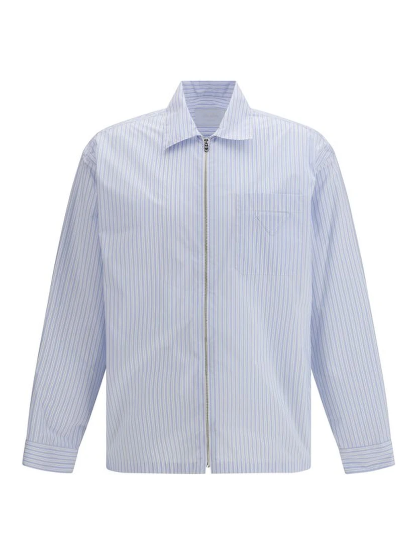 Blue Polyamide Pattern Shirt