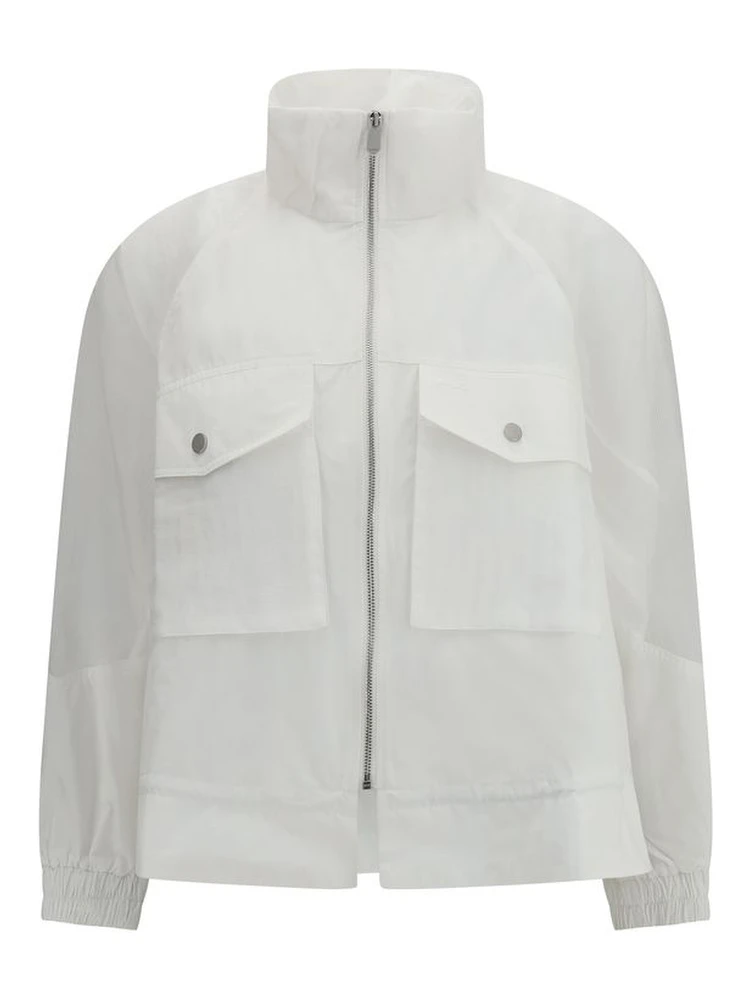 جاكيت خارجي أبيض من البوليستر