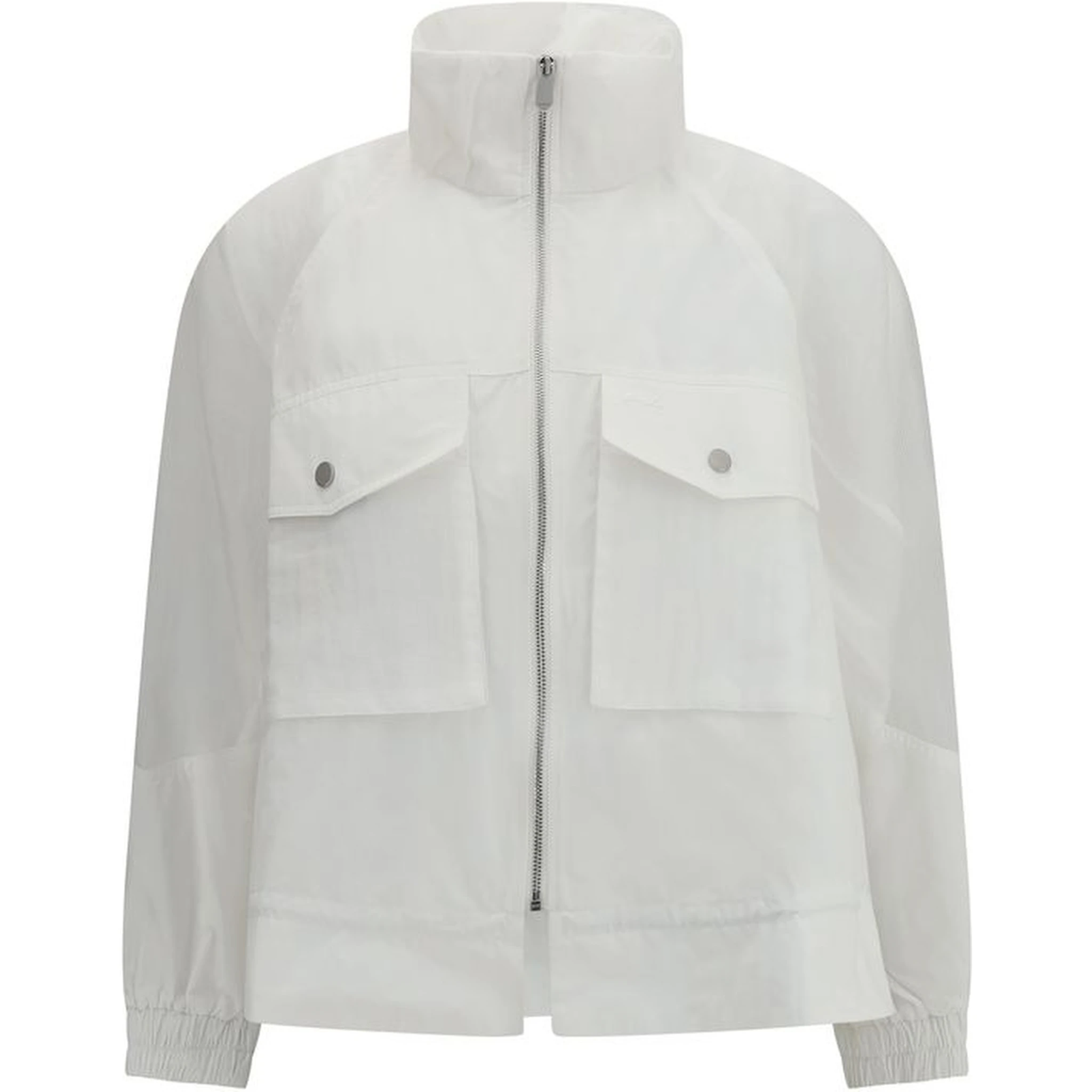 جاكيت خارجي أبيض من البوليستر