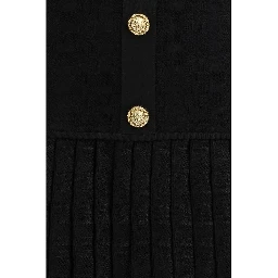 فستان كاجوال أسود من الفسكوز