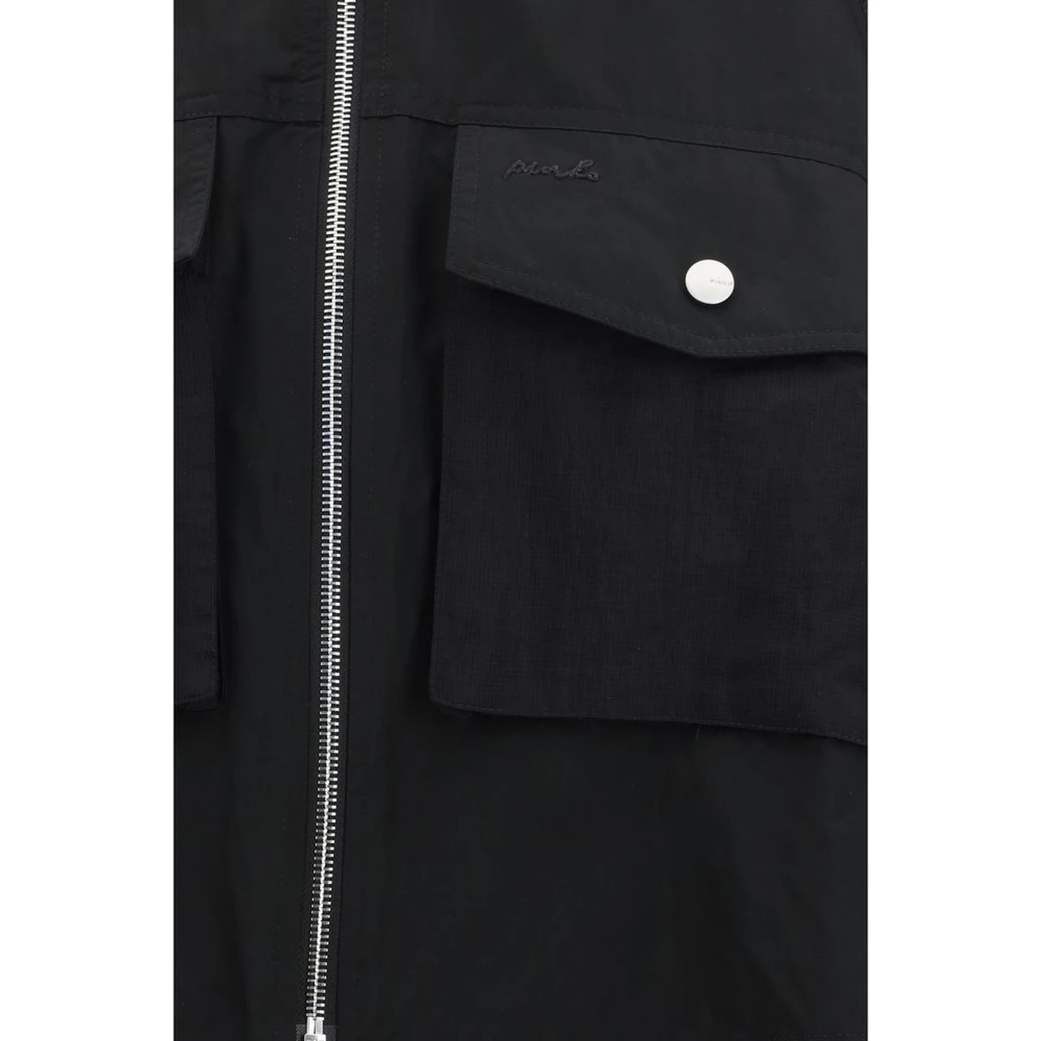 Black Polyester Shell Jacket
