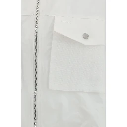 جاكيت خارجي أبيض من البوليستر