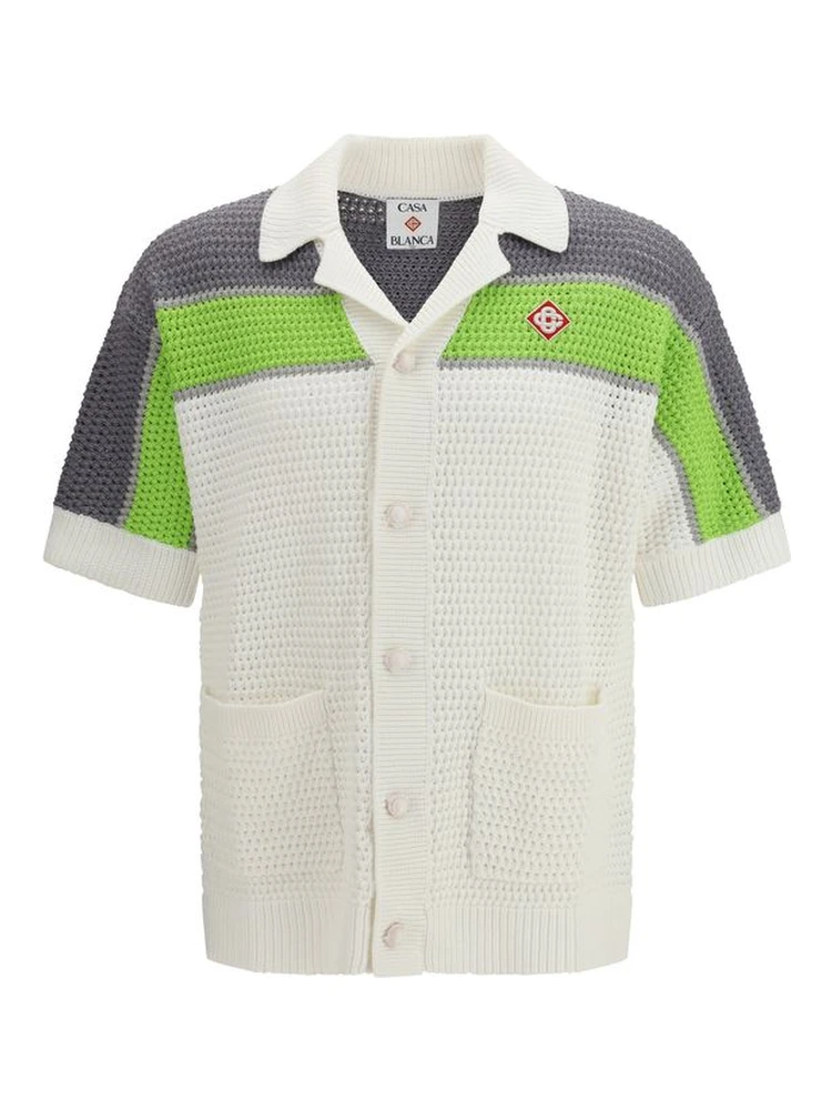 White Cotton Pattern Shirt