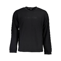 Black Cotton Men Sweatshirt