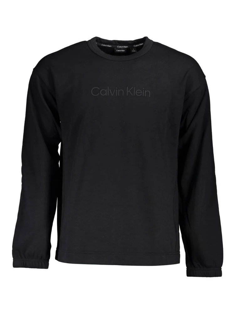 Black Cotton Men Sweatshirt