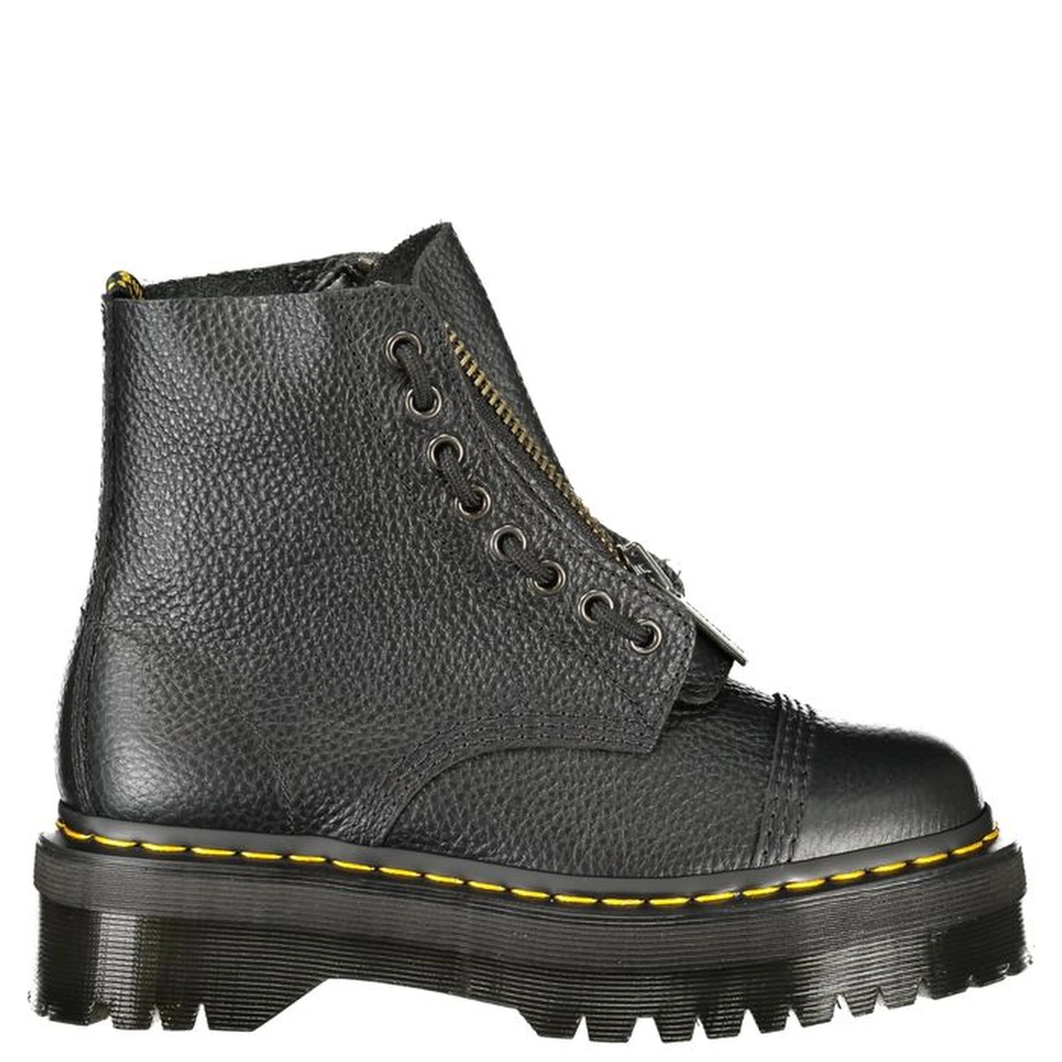 Black Leather Unisex Ankle Boot