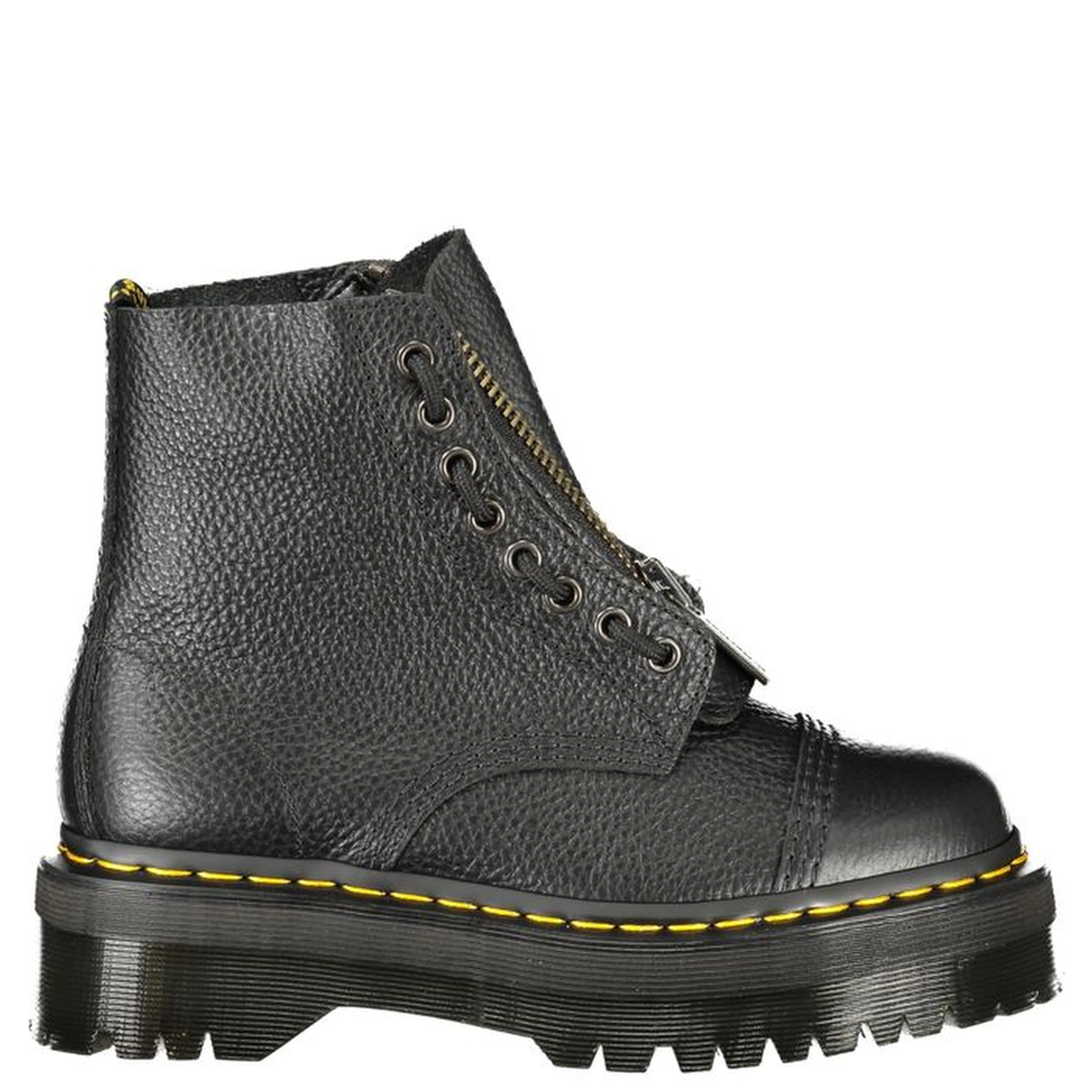 Black Leather Unisex Ankle Boot