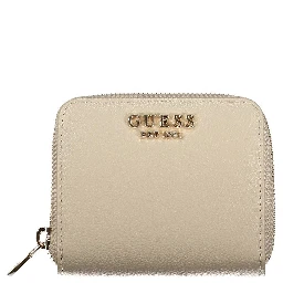 Beige Polyurethane Women Wallet