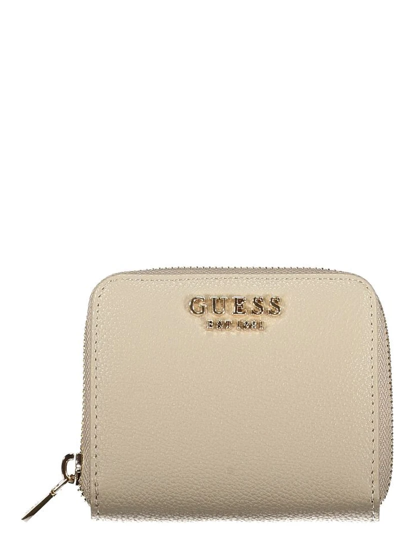 Beige Polyurethane Women Wallet