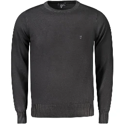 Black Viscosa Mens Sweater