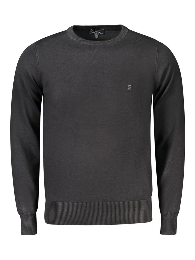 Black Viscosa Mens Sweater