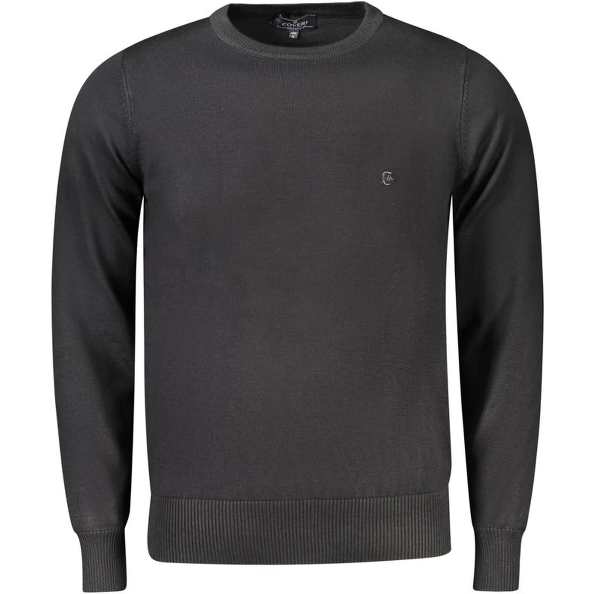 Black Viscosa Mens Sweater