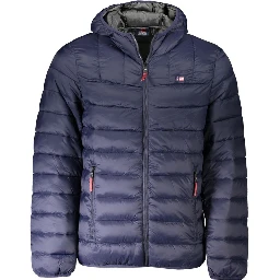 Blu Poliammide Men's Jacket