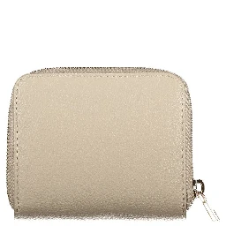 Beige Polyurethane Women Wallet