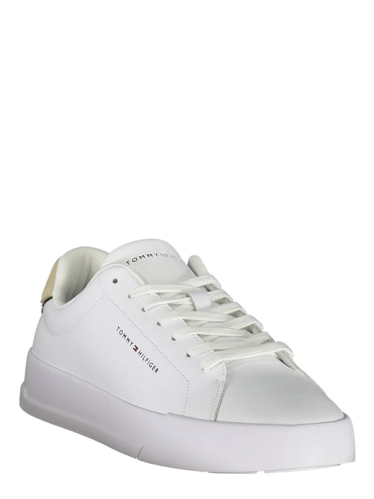 Bianco Polyurethane Men Sneaker alternative