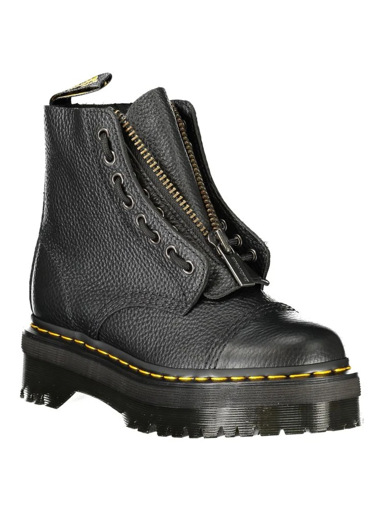 Black Leather Unisex Ankle Boot alternative