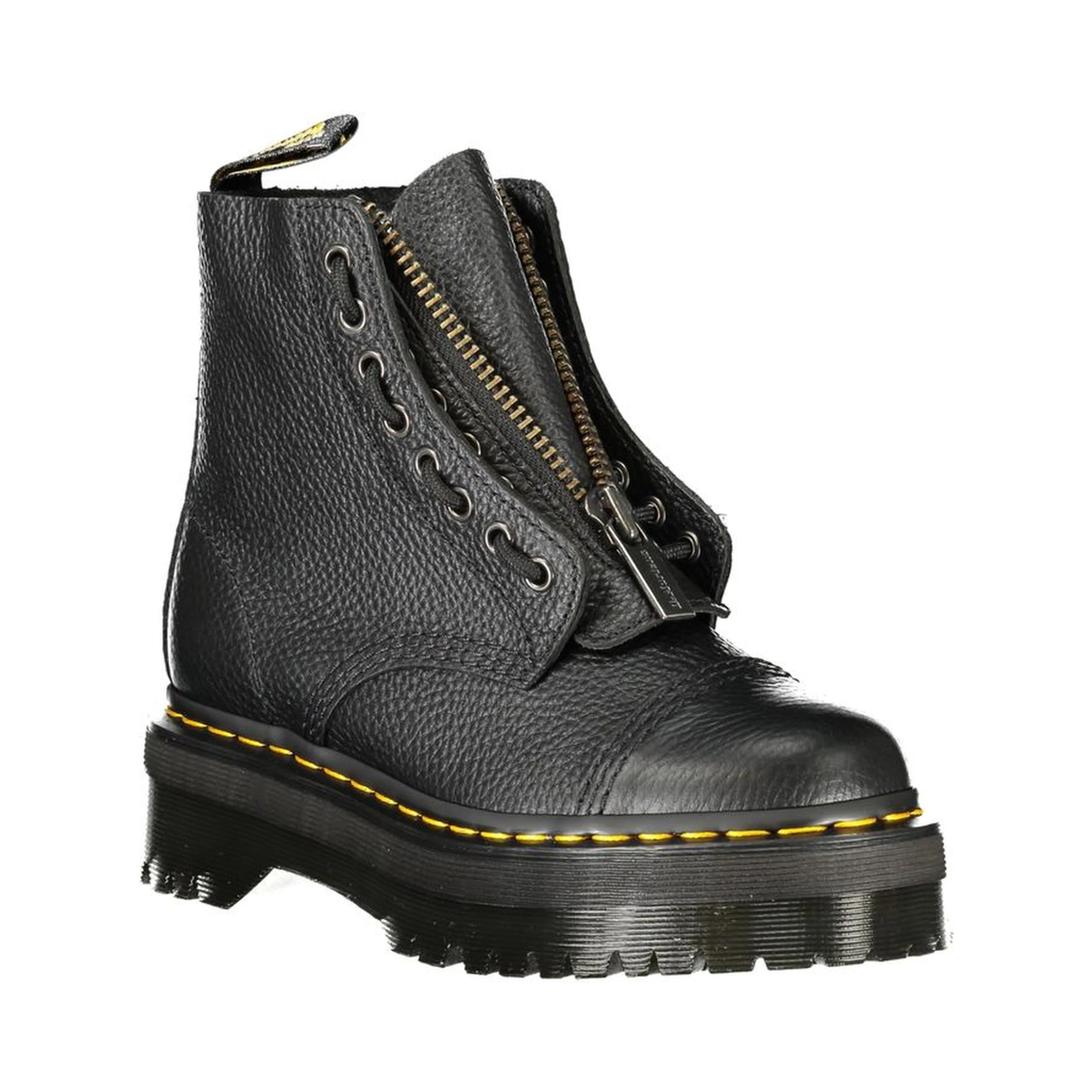 Black Leather Unisex Ankle Boot