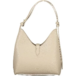 Beige Leather Women Handbag