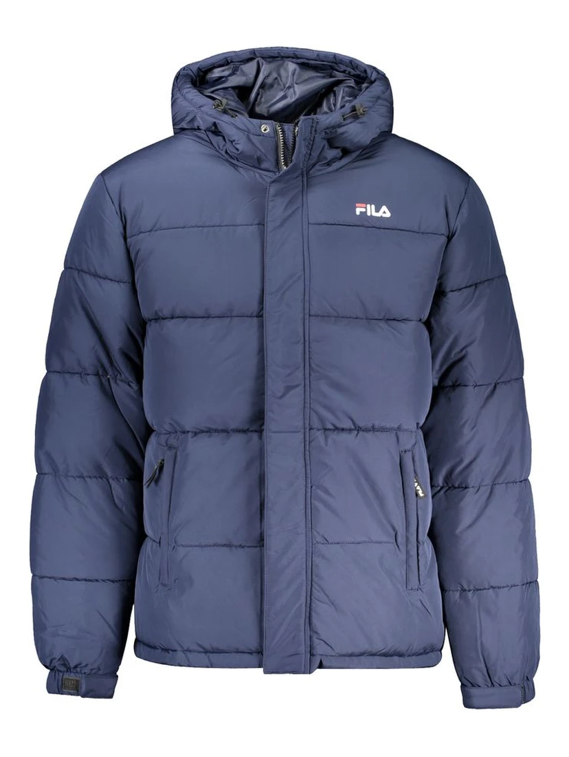 Blue Polyester Men Jacket