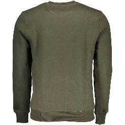 Green Cotton Men Sweater