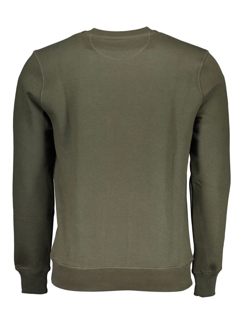 Green Cotton Men Sweater