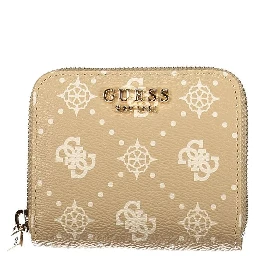 Beige Polyurethane Women Wallet