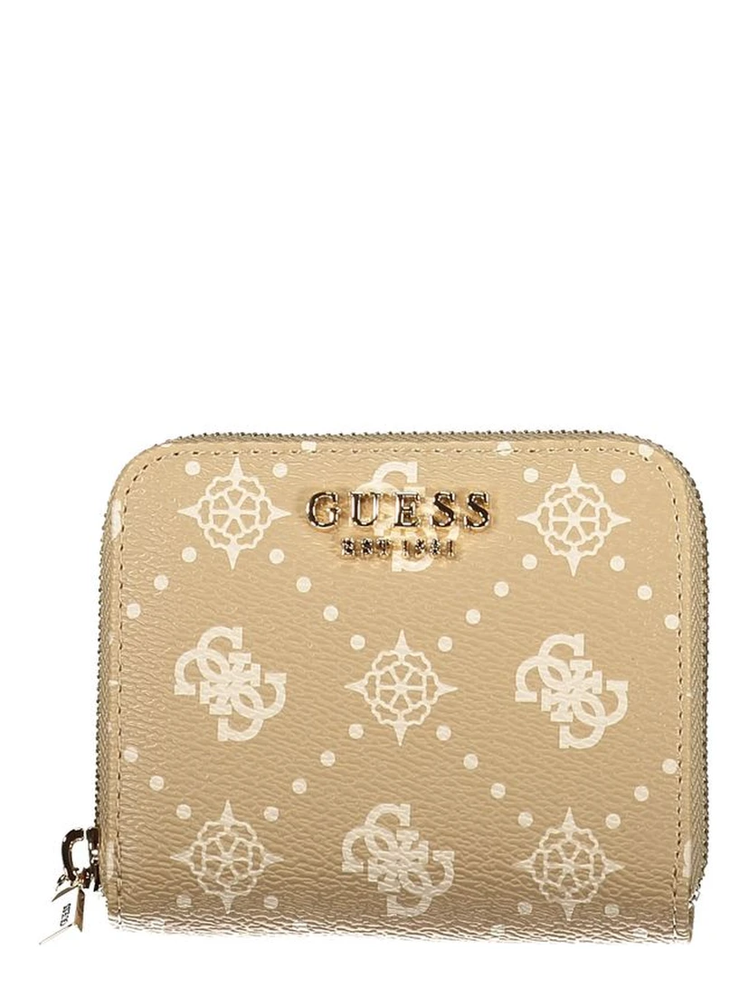 Beige Polyurethane Women Wallet