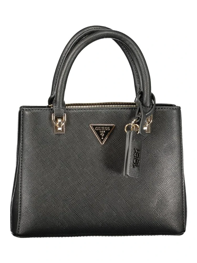 Black Polyurethane Women's Handbag