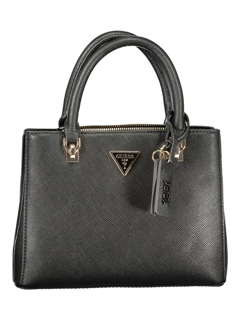 Black Polyurethane Women's Handbag