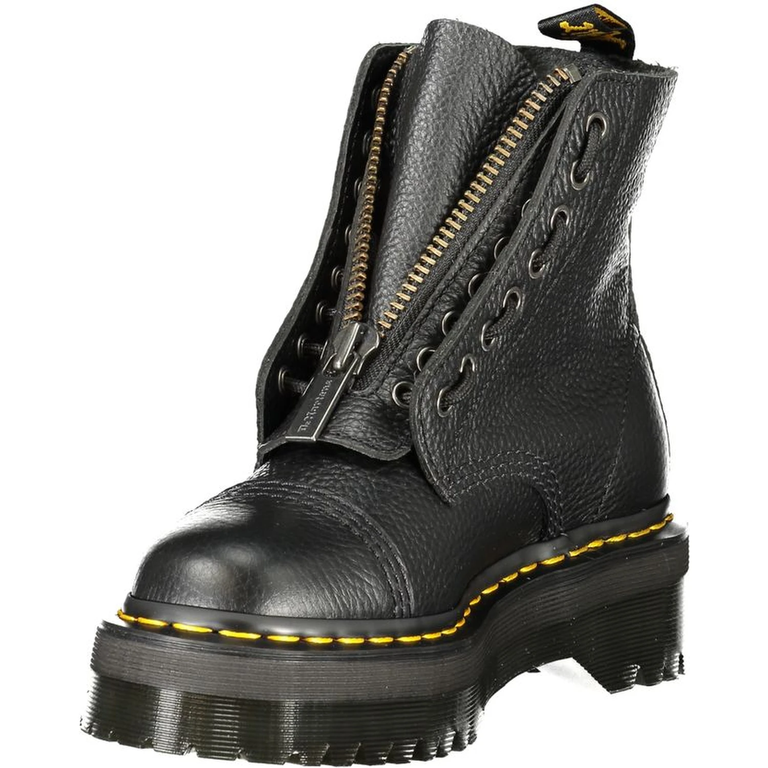 Black Leather Unisex Ankle Boot