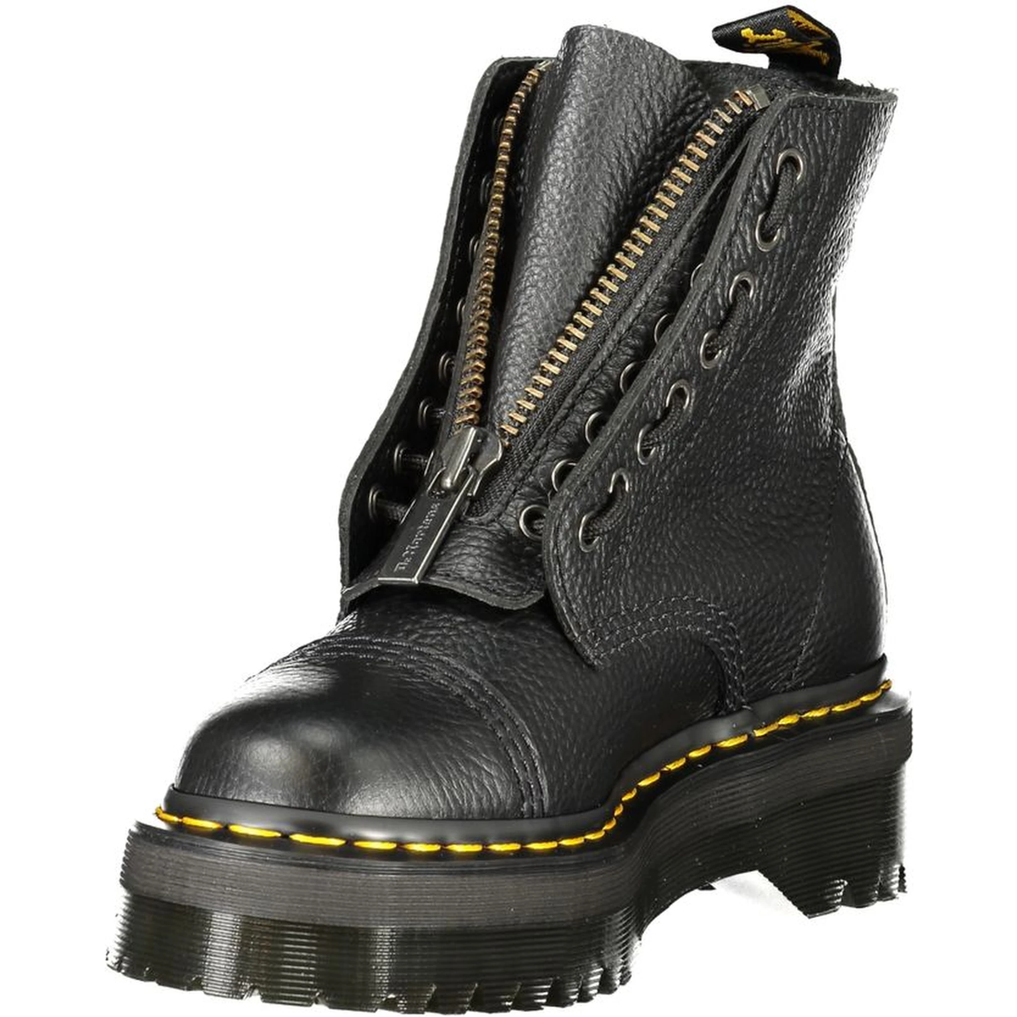 Black Leather Unisex Ankle Boot