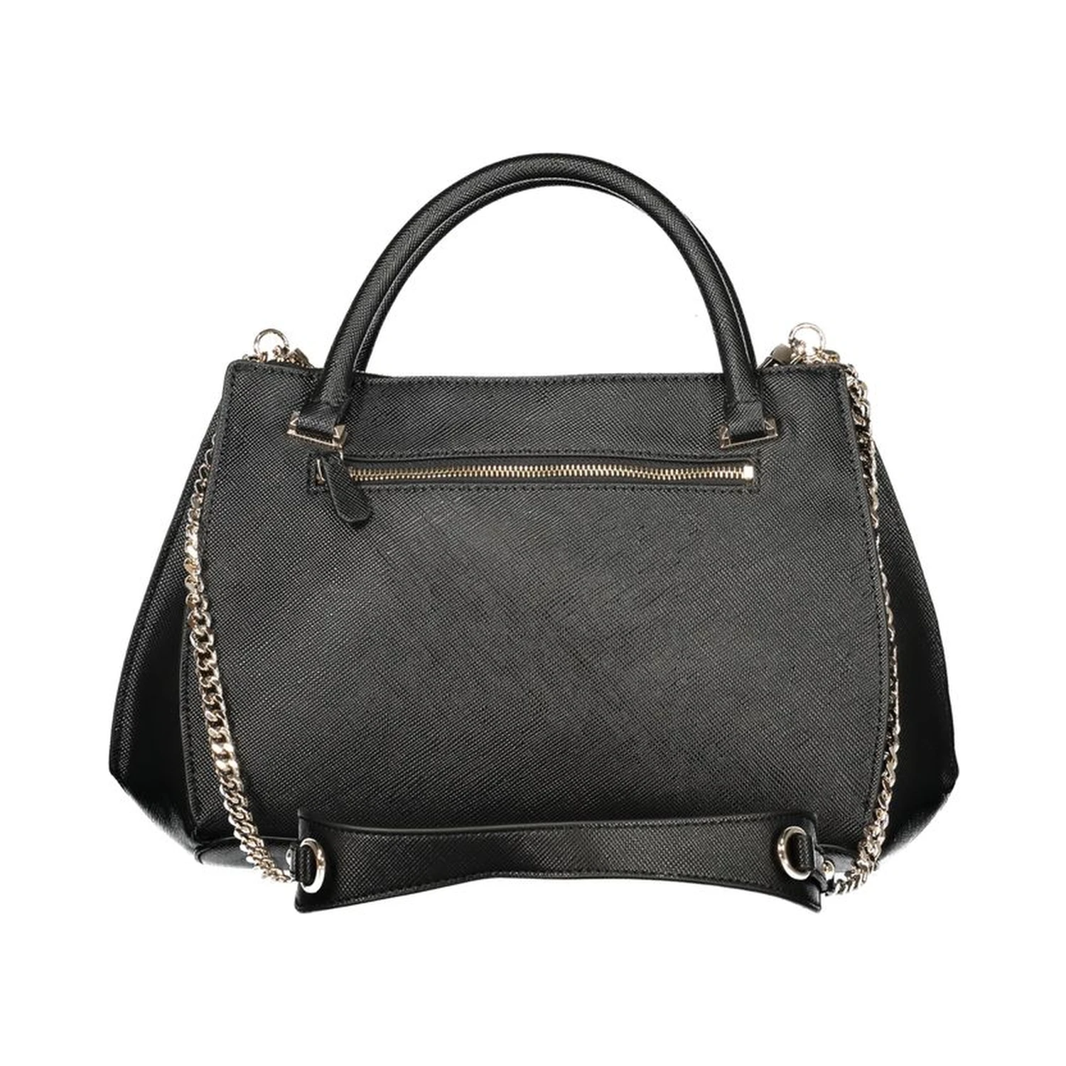 Black Polyurethane Women Handbag