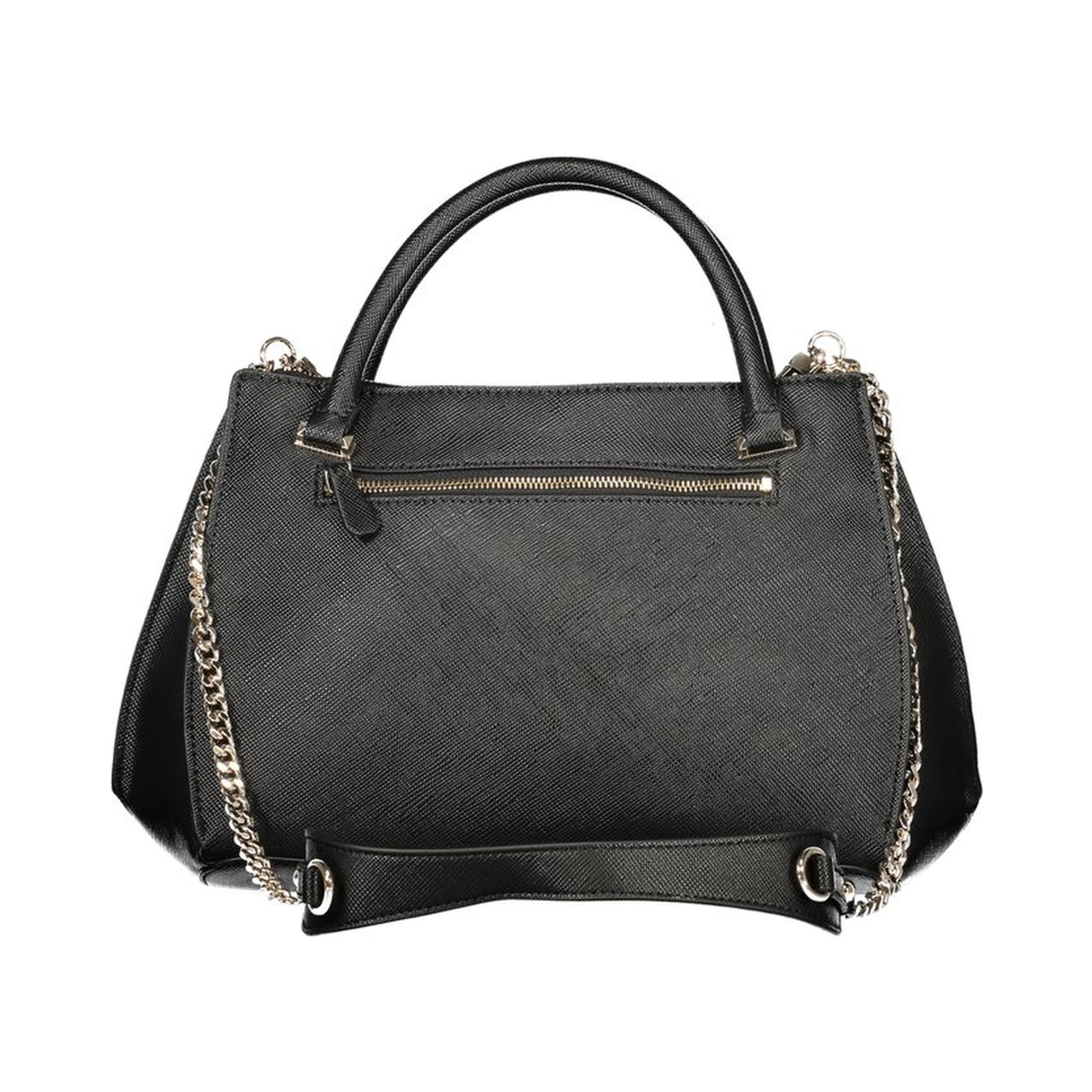 Black Polyurethane Women Handbag