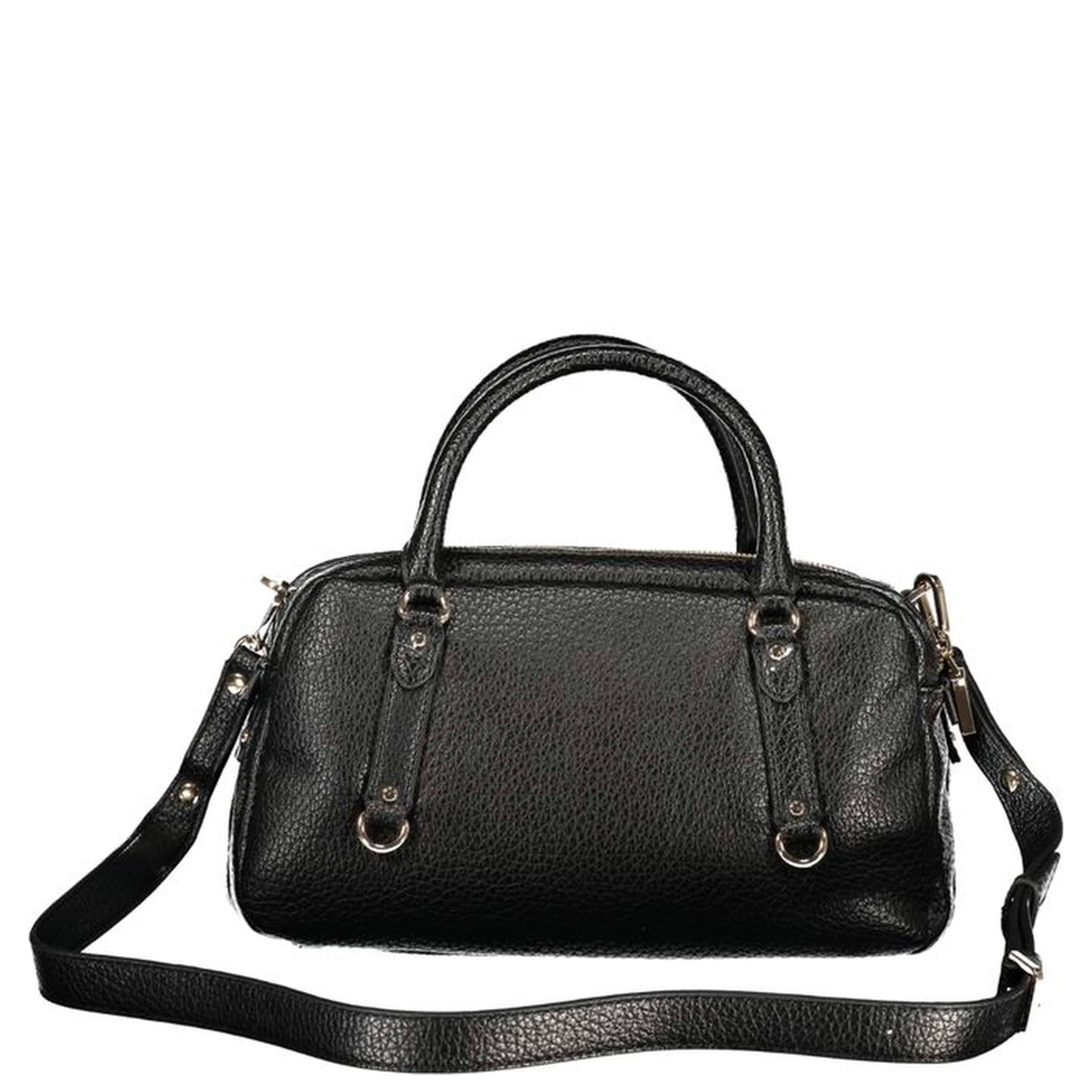Black Polyurethane Women Handbag