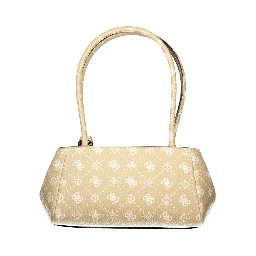 Beige Polyurethane Women Handbag