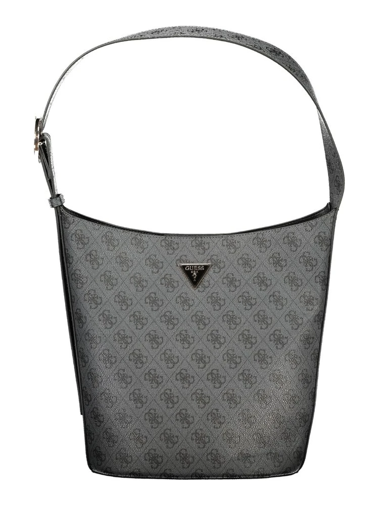 حقيبة يد نسائية سوداء من البولي يوريثان