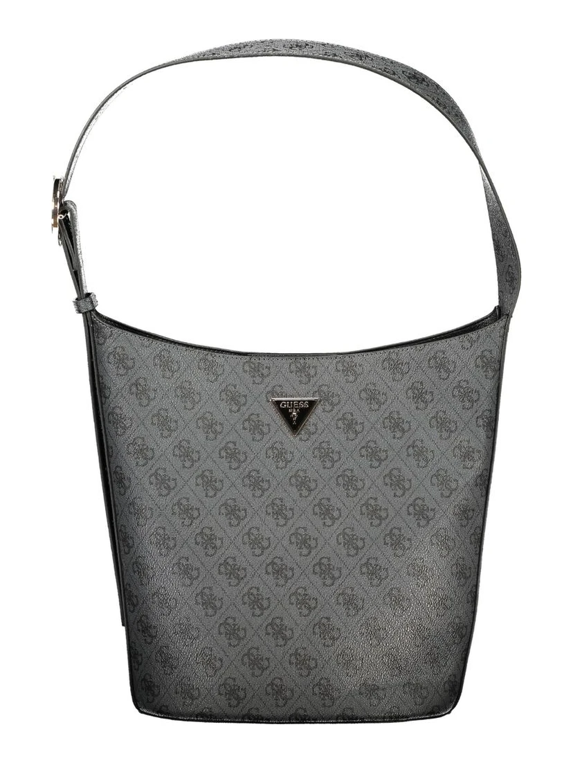 حقيبة يد نسائية سوداء من البولي يوريثان