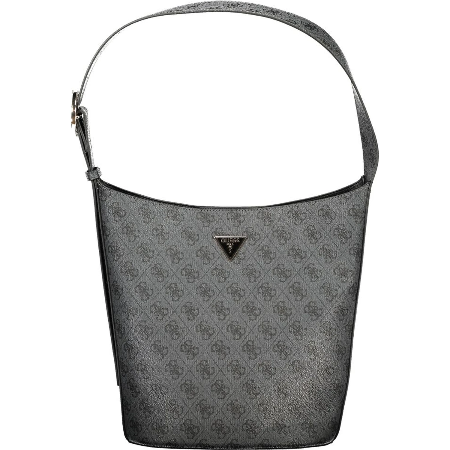 Black Polyurethane Women Handbag