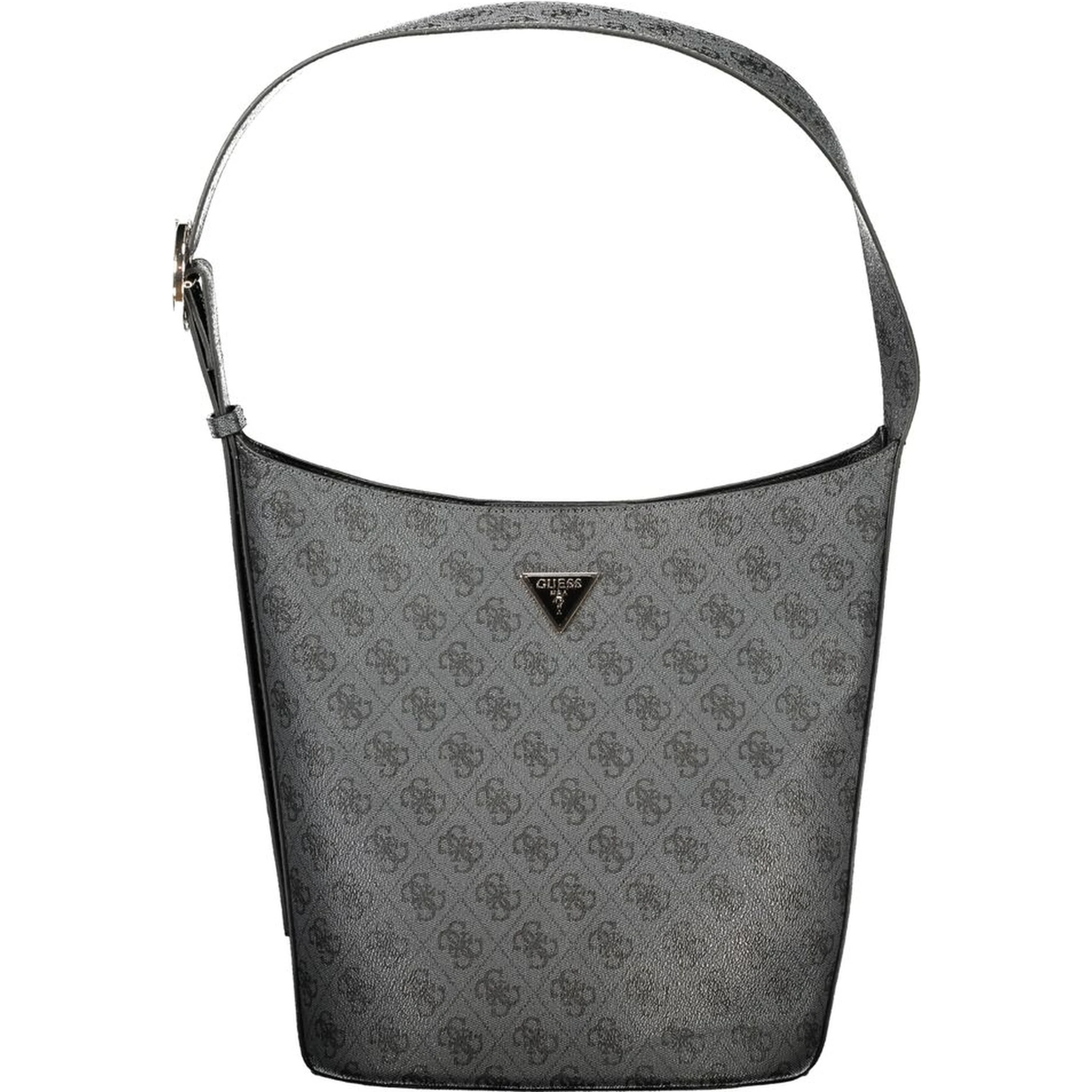 حقيبة يد نسائية سوداء من البولي يوريثان