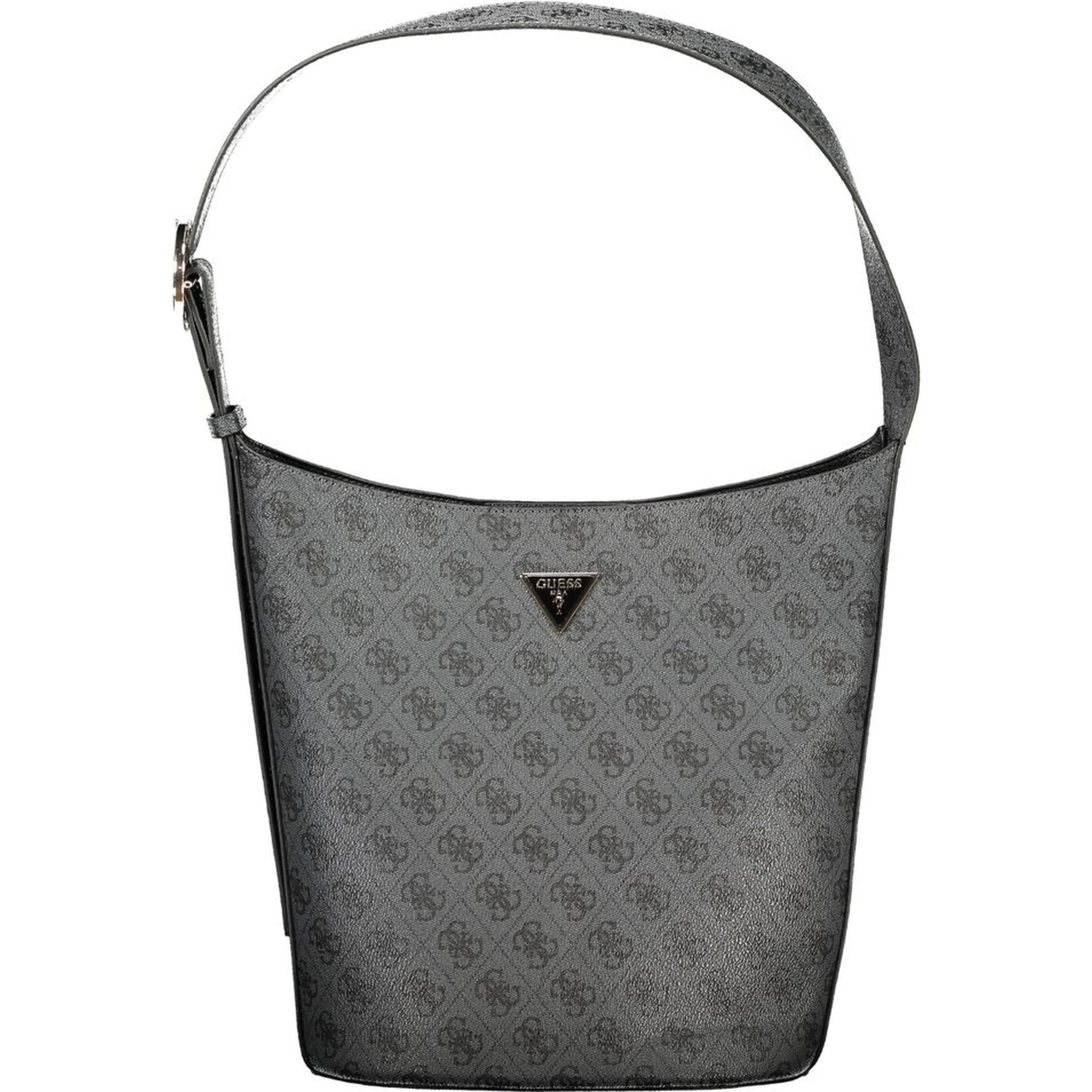 Black Polyurethane Women Handbag