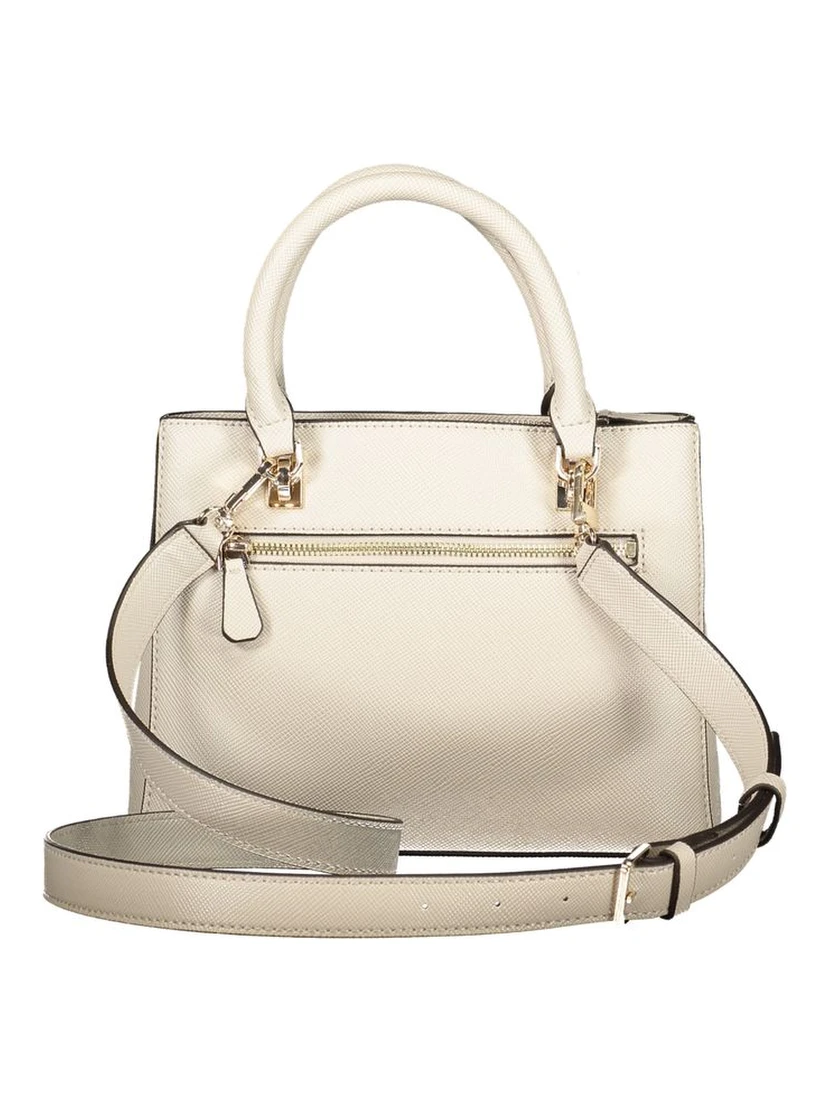 حقيبة يد نسائية من البولي يوريثان البيج