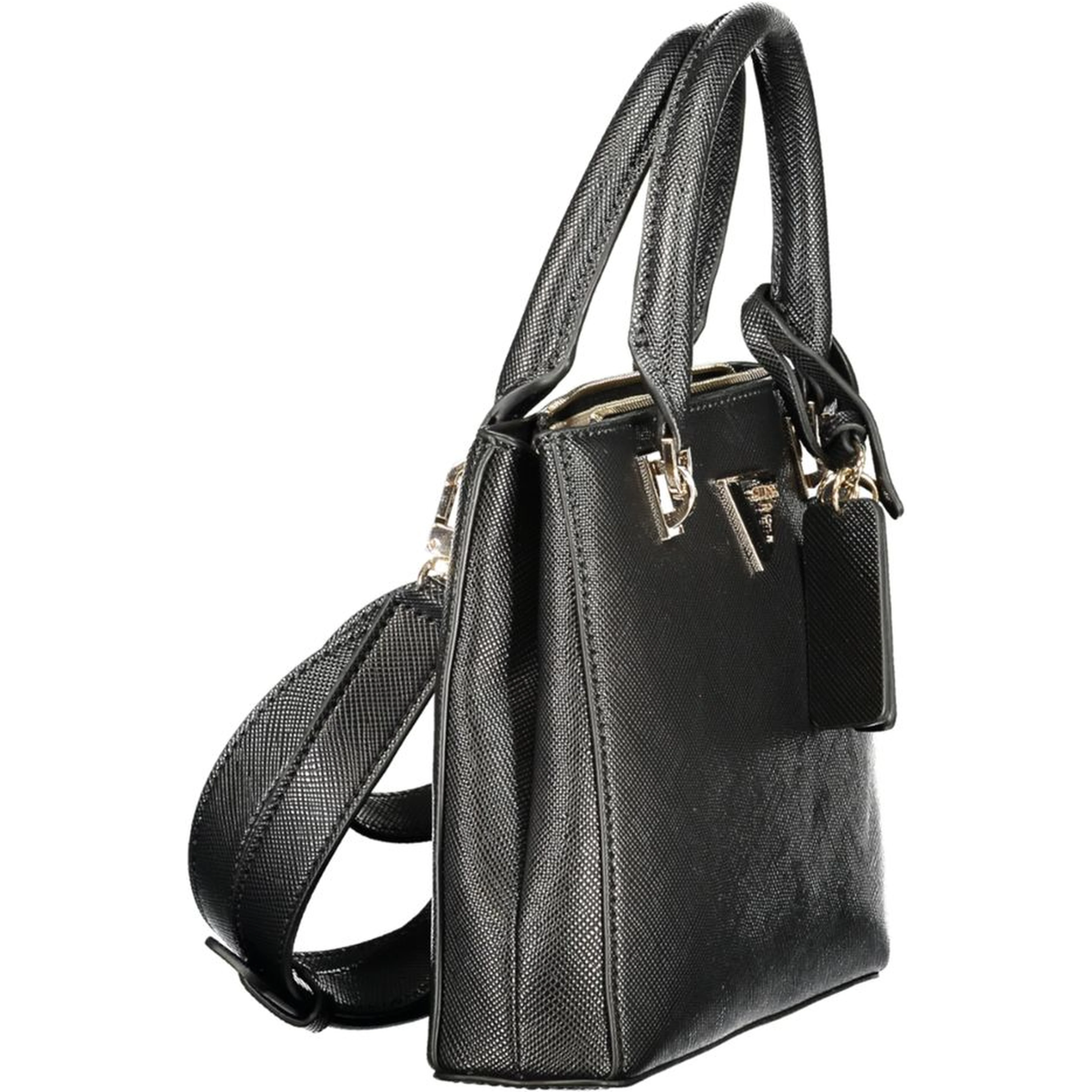 Black Polyurethane Women's Handbag