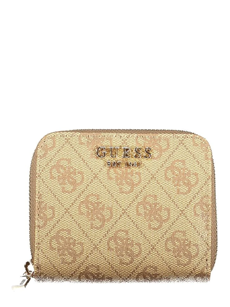 Beige Polyurethane Women Wallet