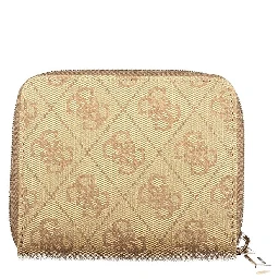 Beige Polyurethane Women Wallet